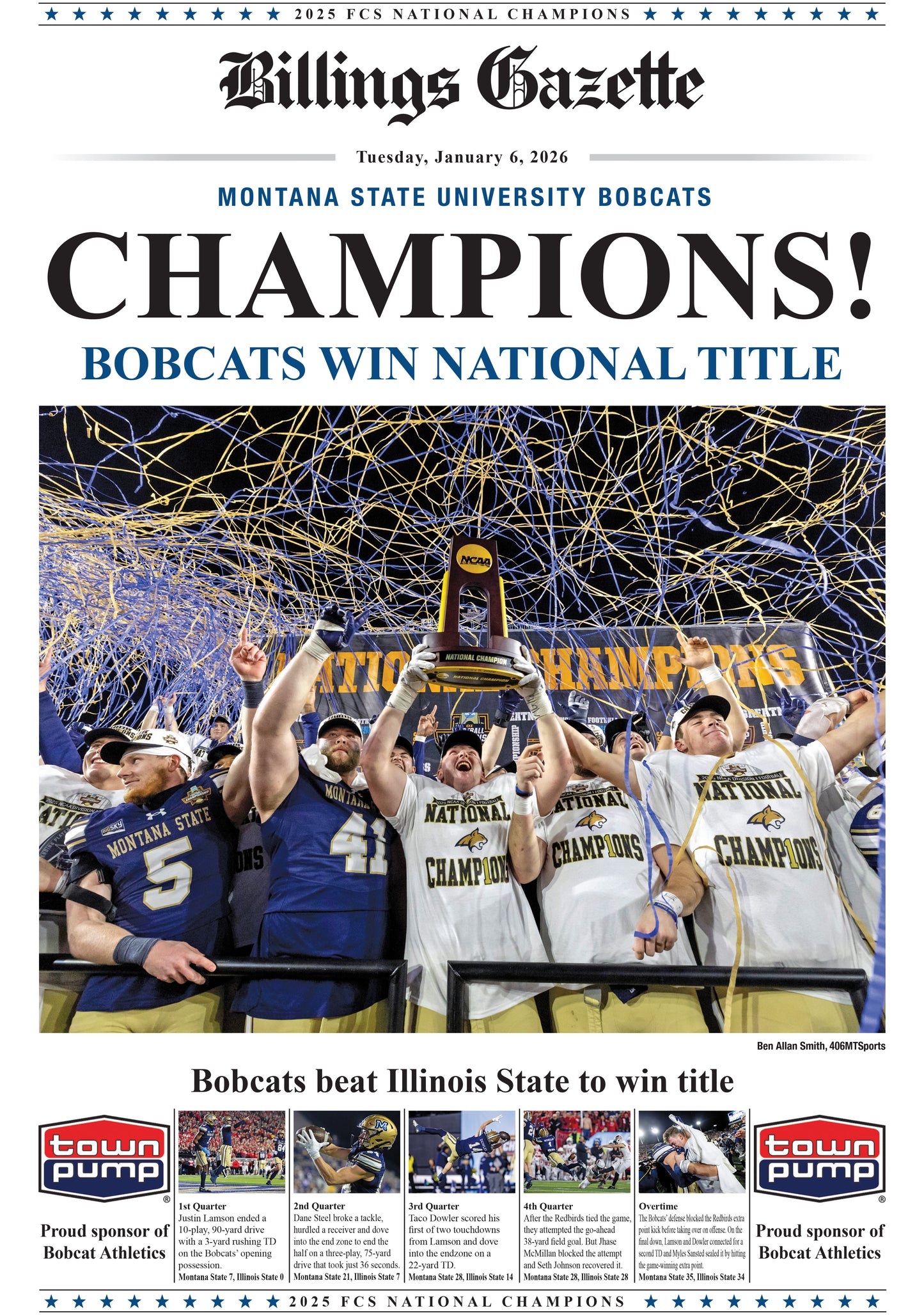 MSU Championship Poster - Billings Gazette