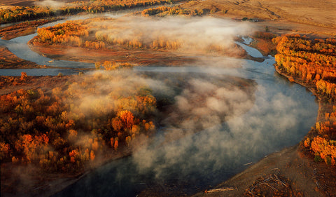 Yellowstone River in the Fall Print